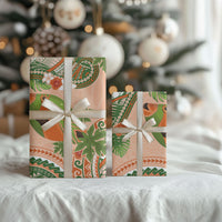 Hawaii Papaya Wrapping Paper Cute Cosplay Humuhumu Fish Plumeria Waves