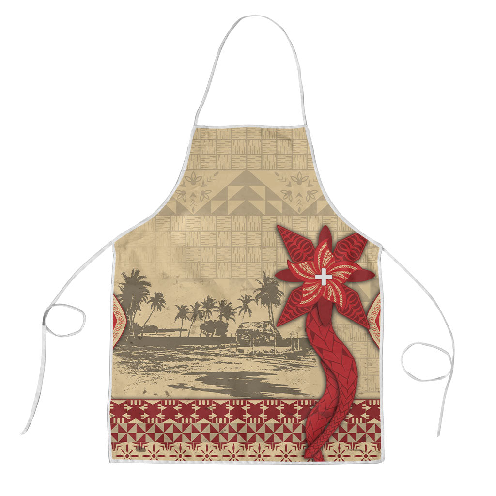 Tonga Language Week Apron Tribal Cross Ngatu Floral Pattern