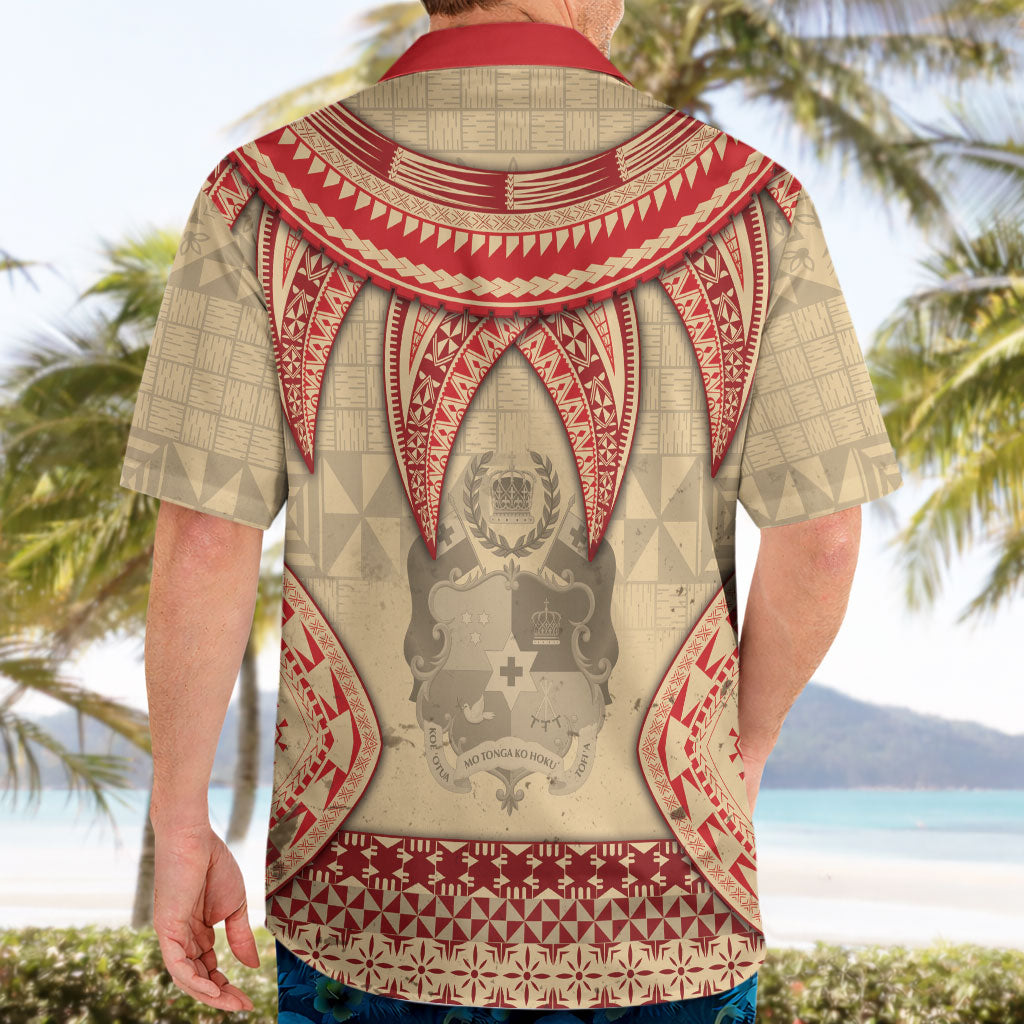Tonga Language Week Hawaiian Shirt Tribal Cross Ngatu Floral Pattern