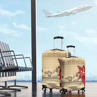 Tonga Language Week Luggage Cover Tribal Cross Ngatu Floral Pattern