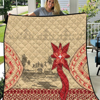 Tonga Language Week Quilt Tribal Cross Ngatu Floral Pattern