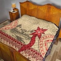 Tonga Language Week Quilt Tribal Cross Ngatu Floral Pattern