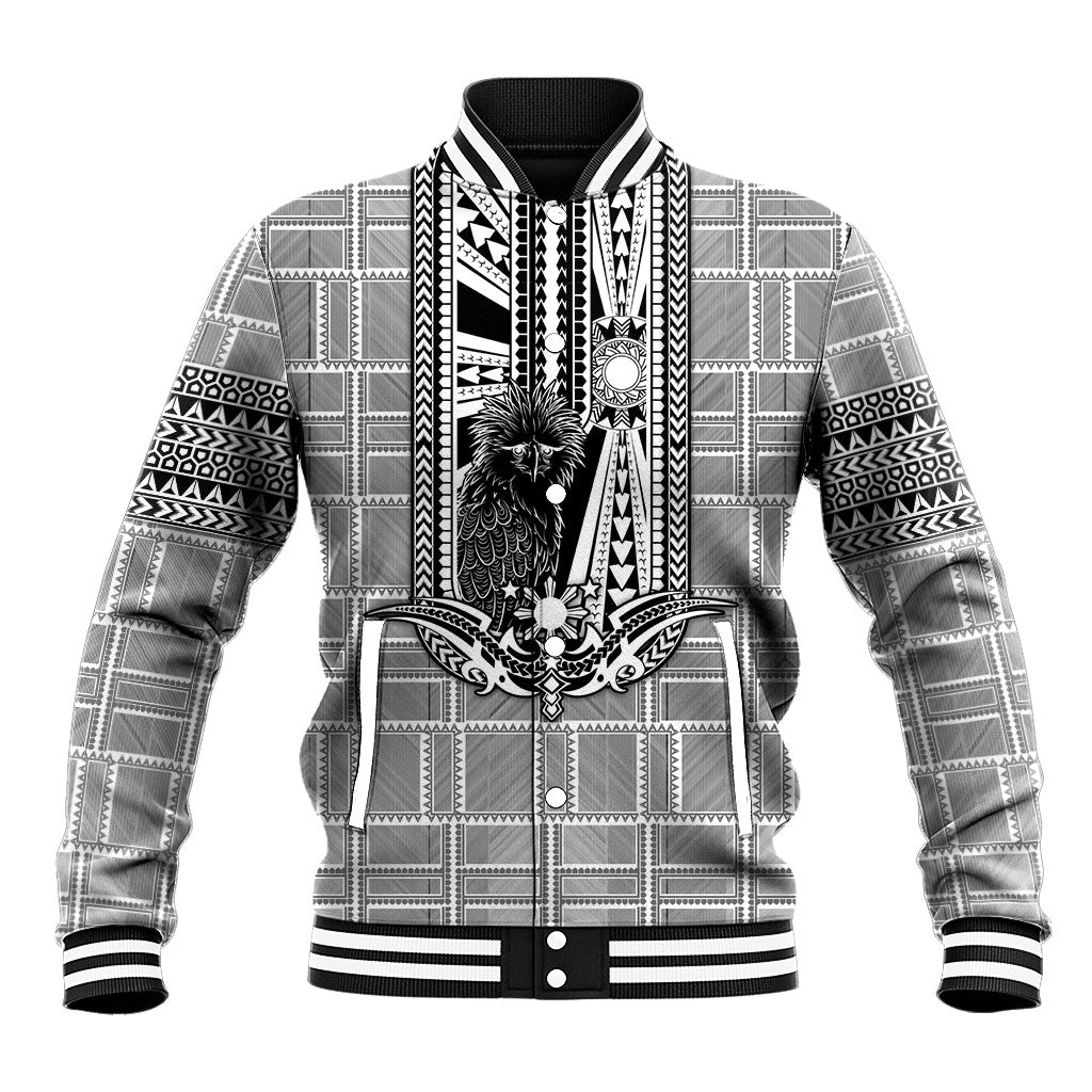 Mabuhay Philippines Festival Baseball Jacket Philippine Eagle Sun Three Stars Barong Pattern