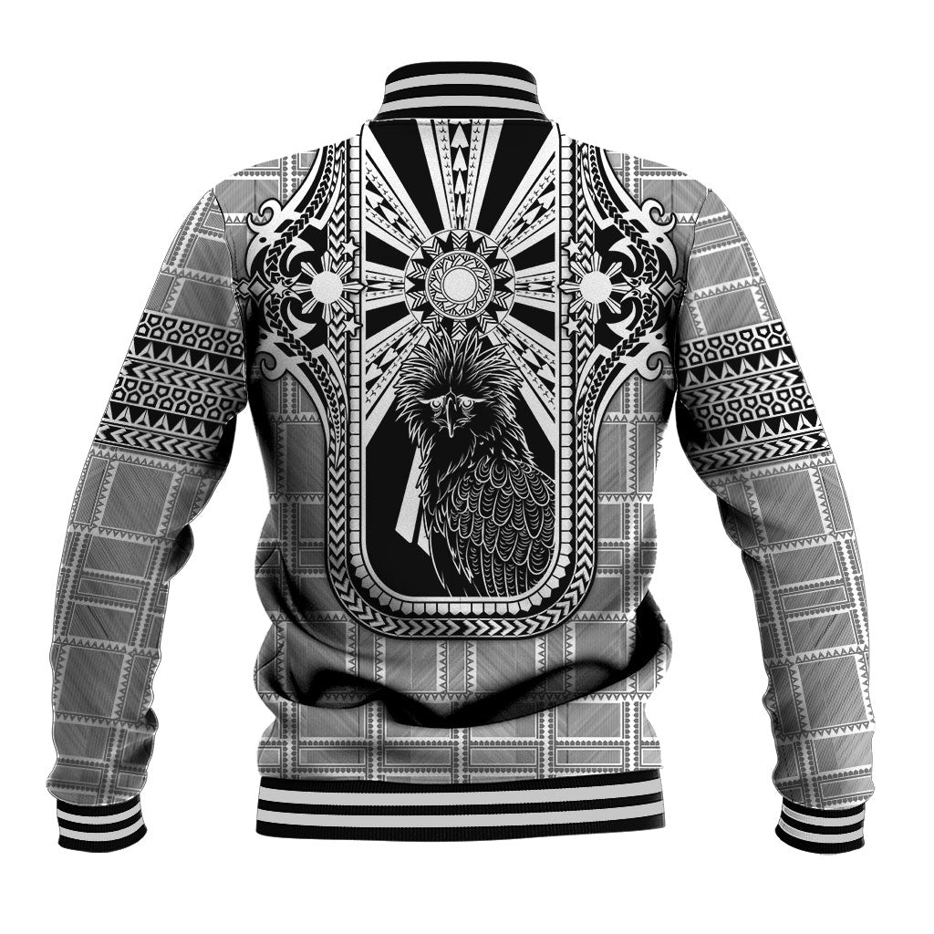 Mabuhay Philippines Festival Baseball Jacket Philippine Eagle Sun Three Stars Barong Pattern