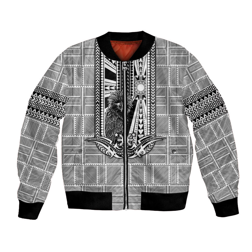 Mabuhay Philippines Festival Bomber Jacket Philippine Eagle Sun Three Stars Barong Pattern
