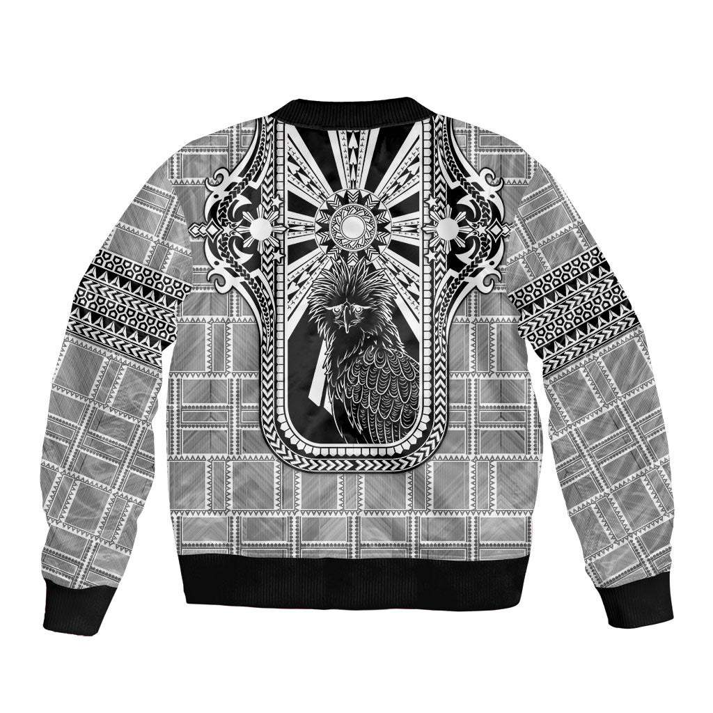 Mabuhay Philippines Festival Bomber Jacket Philippine Eagle Sun Three Stars Barong Pattern