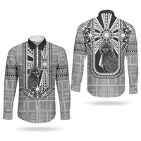 Mabuhay Philippines Festival Couples Matching Puletasi and Long Sleeve Button Shirt Philippine Eagle Sun Three Stars Barong Pattern