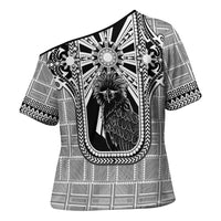 Mabuhay Philippines Festival Cross Shoulder Shirt Philippine Eagle Sun Three Stars Barong Pattern