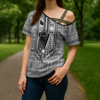 Mabuhay Philippines Festival Cross Shoulder Shirt Philippine Eagle Sun Three Stars Barong Pattern