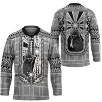 Mabuhay Philippines Festival Hockey Jersey Philippine Eagle Sun Three Stars Barong Pattern