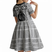 Mabuhay Philippines Festival Kid Short Sleeve Dress Philippine Eagle Sun Three Stars Barong Pattern