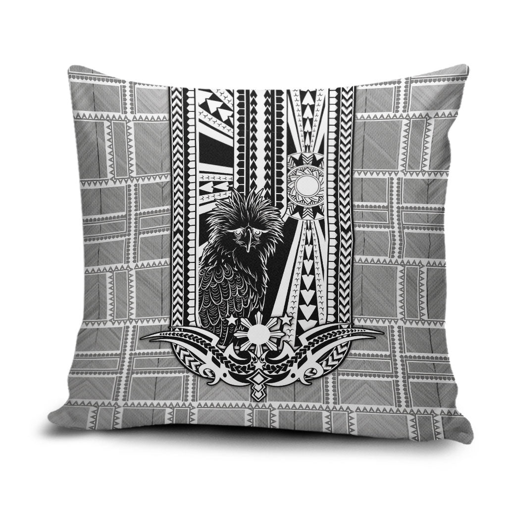 Mabuhay Philippines Festival Pillow Cover Philippine Eagle Sun Three Stars Barong Pattern