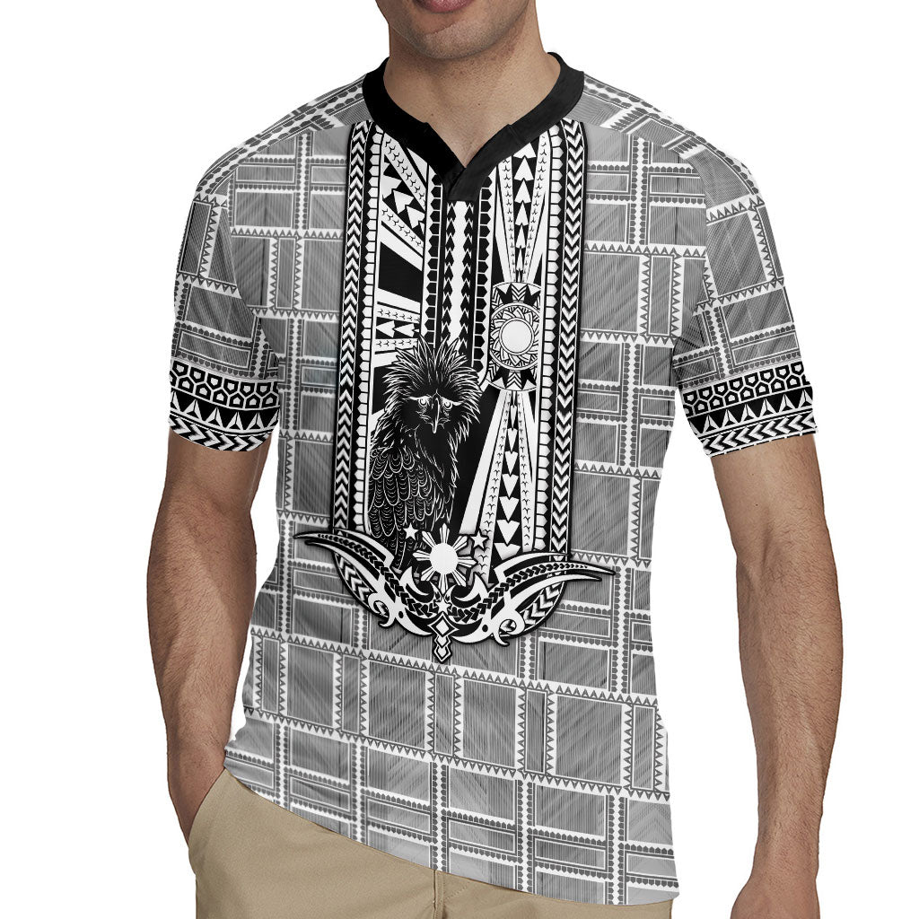 Mabuhay Philippines Festival Rugby Jersey Philippine Eagle Sun Three Stars Barong Pattern
