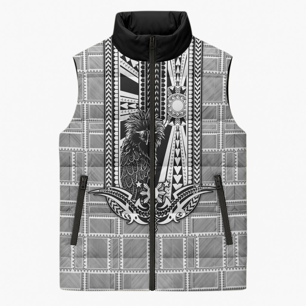 Mabuhay Philippines Festival Sleeveless Puffer Jacket Philippine Eagle Sun Three Stars Barong Pattern