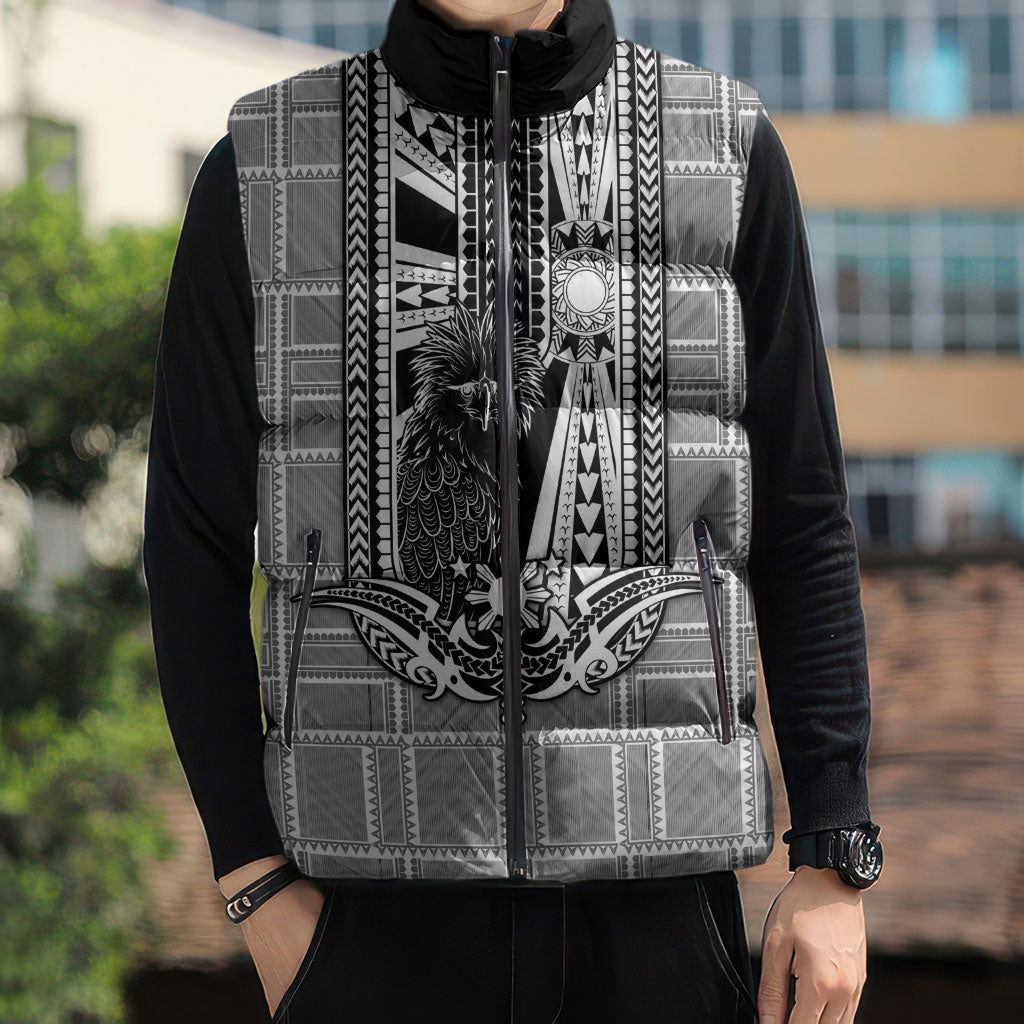 Mabuhay Philippines Festival Sleeveless Puffer Jacket Philippine Eagle Sun Three Stars Barong Pattern