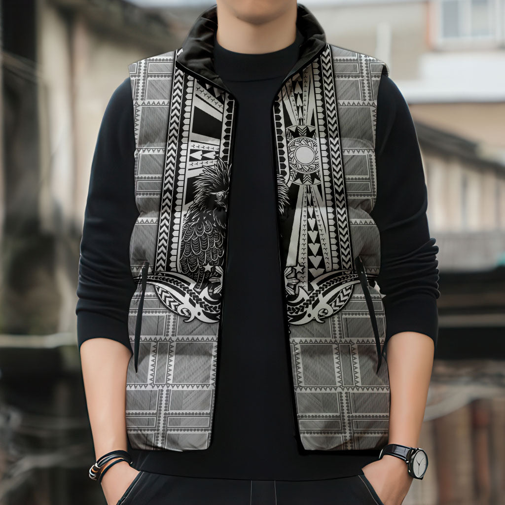 Mabuhay Philippines Festival Sleeveless Puffer Jacket Philippine Eagle Sun Three Stars Barong Pattern