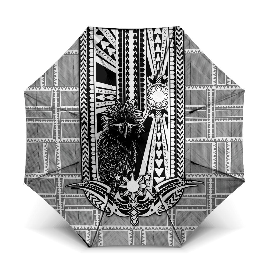 Mabuhay Philippines Festival Umbrella Philippine Eagle Sun Three Stars Barong Pattern
