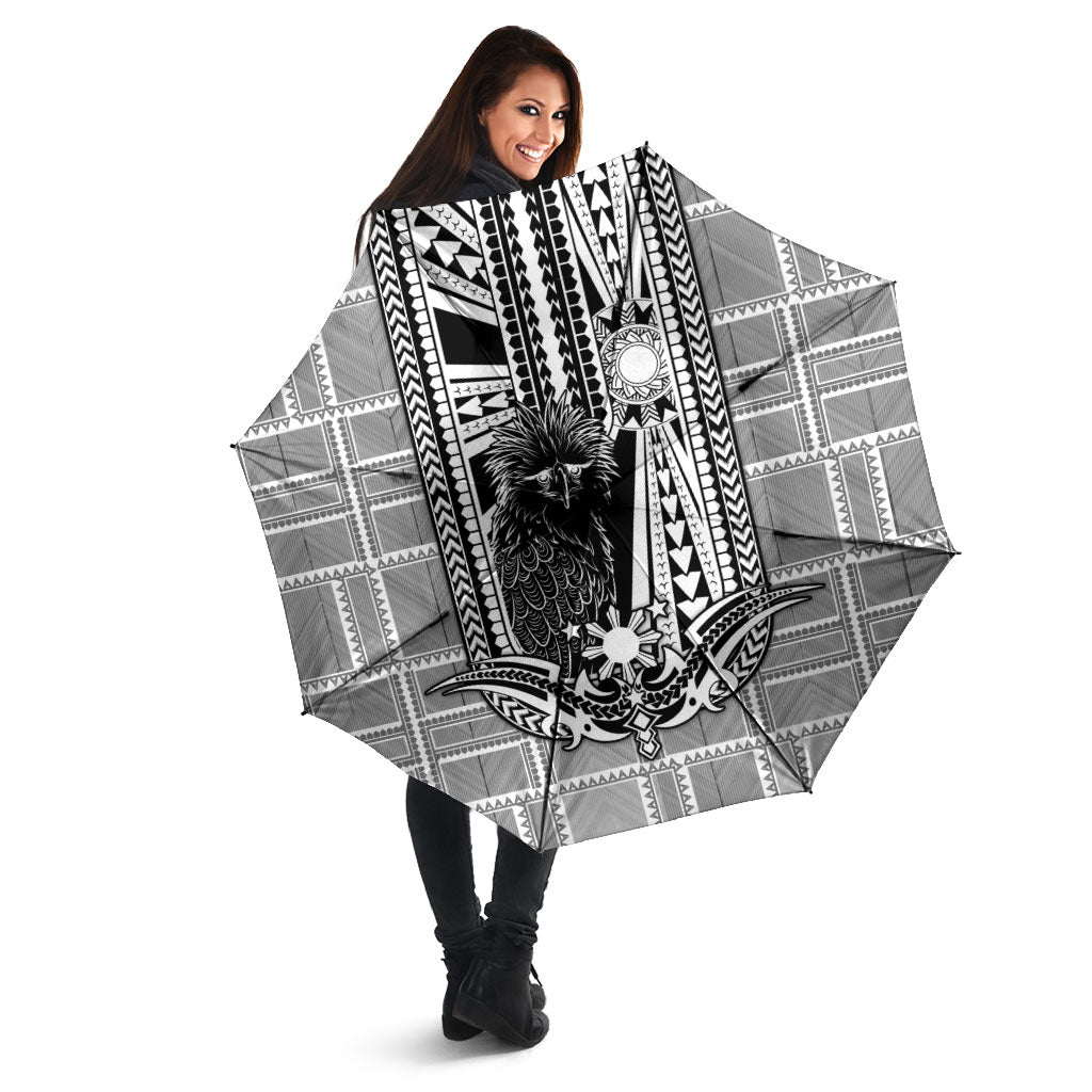 Mabuhay Philippines Festival Umbrella Philippine Eagle Sun Three Stars Barong Pattern