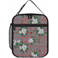 Red Binakol Motifs With Jasminum Sambac Lunch Bag Mabuhay Philippines Festival