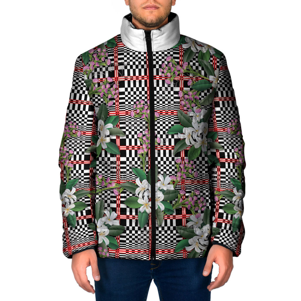Red Binakol Motifs With Jasminum Sambac Padded Jacket Mabuhay Philippines Festival