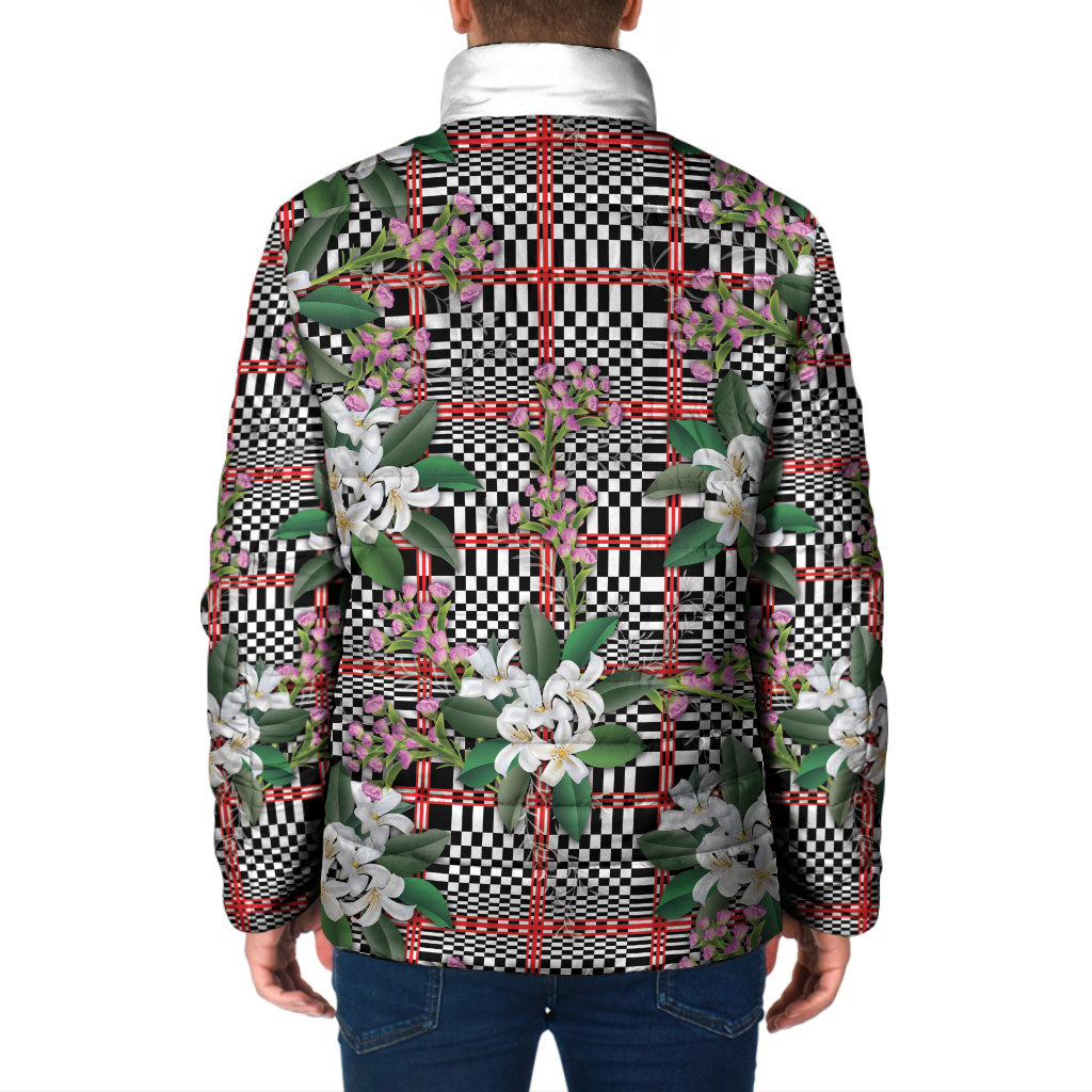 Red Binakol Motifs With Jasminum Sambac Padded Jacket Mabuhay Philippines Festival