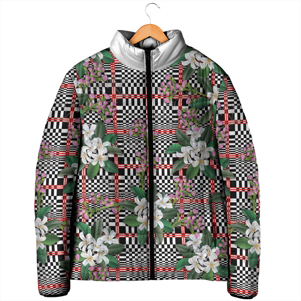 Red Binakol Motifs With Jasminum Sambac Padded Jacket Mabuhay Philippines Festival