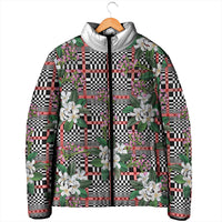 Red Binakol Motifs With Jasminum Sambac Padded Jacket Mabuhay Philippines Festival