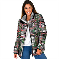 Red Binakol Motifs With Jasminum Sambac Padded Jacket Mabuhay Philippines Festival