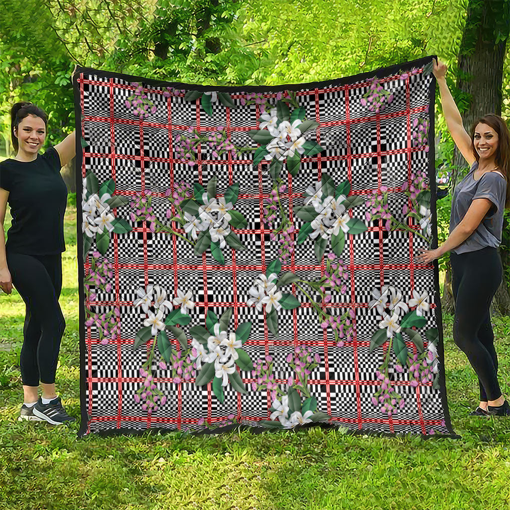 Red Binakol Motifs With Jasminum Sambac Quilt Mabuhay Philippines Festival
