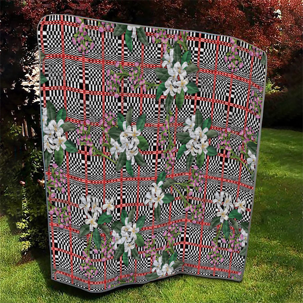 Red Binakol Motifs With Jasminum Sambac Quilt Mabuhay Philippines Festival