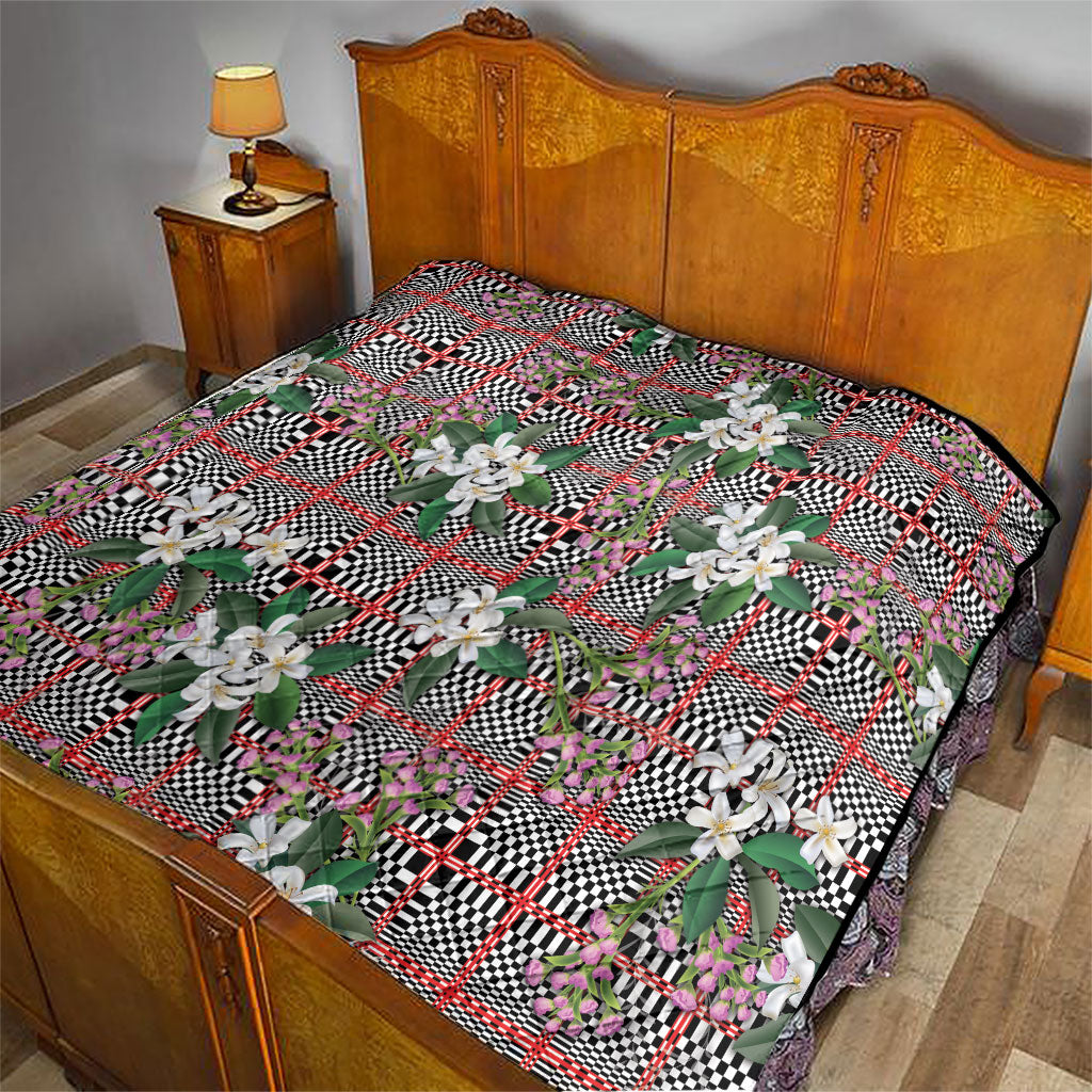 Red Binakol Motifs With Jasminum Sambac Quilt Mabuhay Philippines Festival
