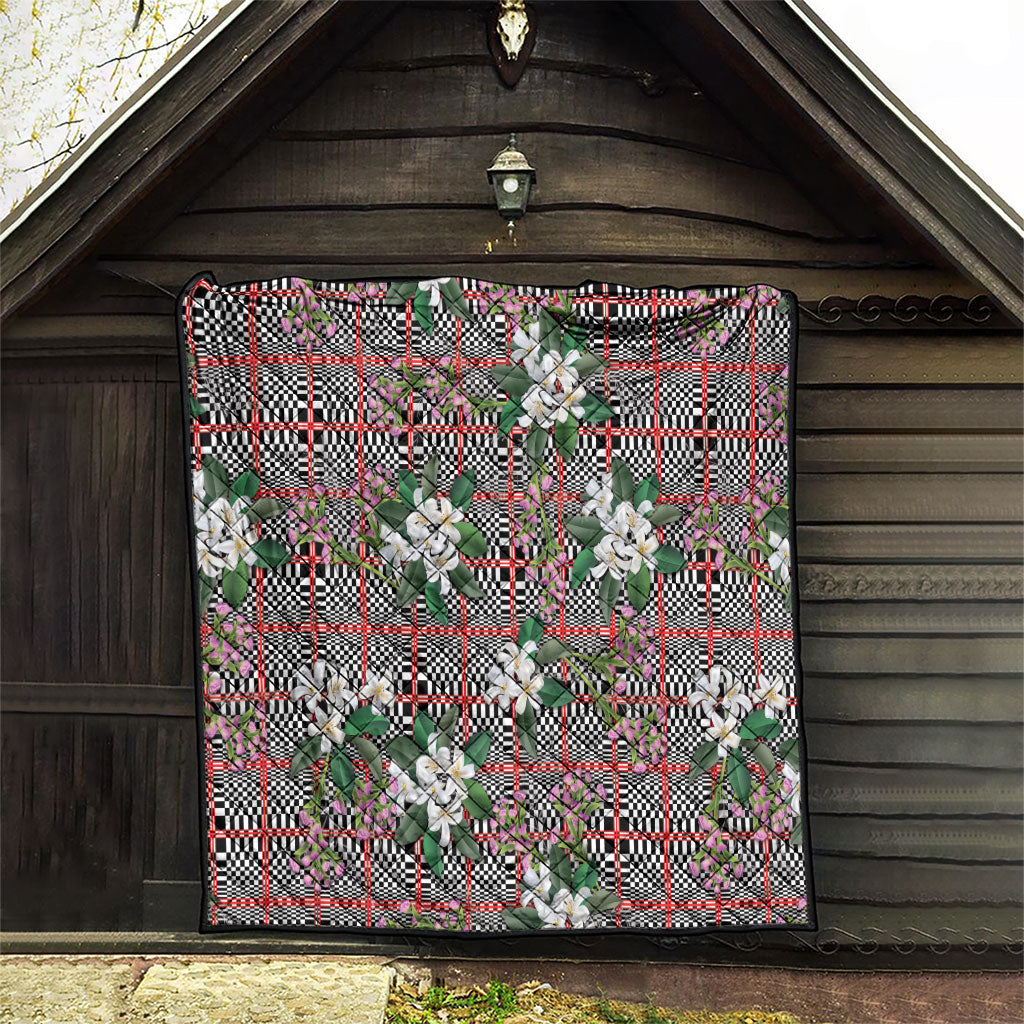 Red Binakol Motifs With Jasminum Sambac Quilt Mabuhay Philippines Festival