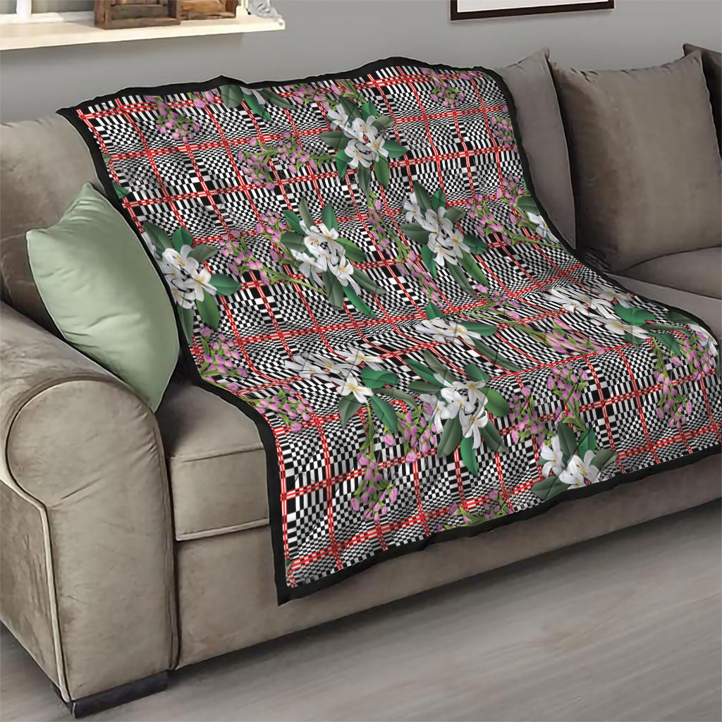Red Binakol Motifs With Jasminum Sambac Quilt Mabuhay Philippines Festival