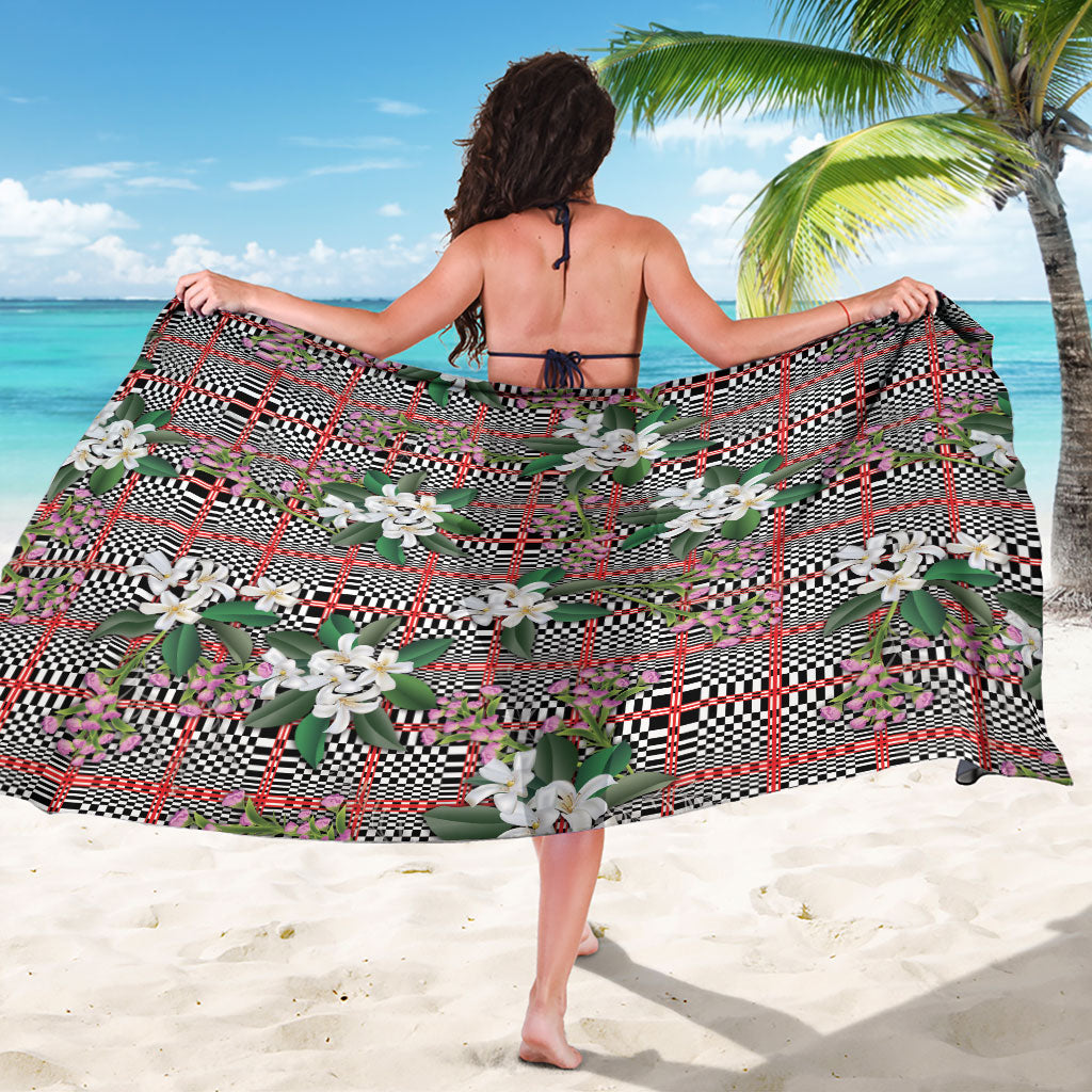 Red Binakol Motifs With Jasminum Sambac Sarong Mabuhay Philippines Festival