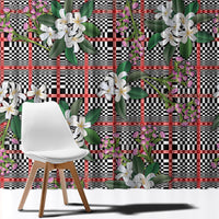 Red Binakol Motifs With Jasminum Sambac Window Curtain Mabuhay Philippines Festival