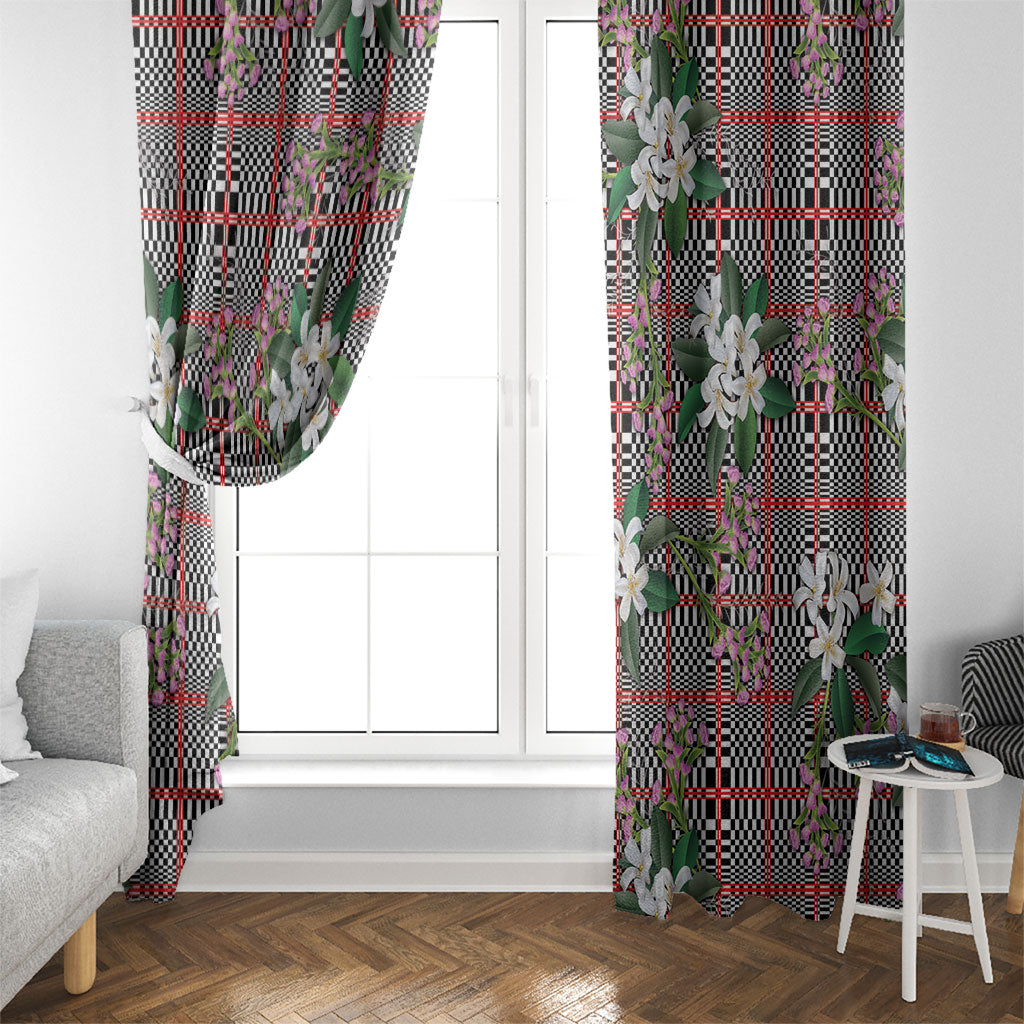 Red Binakol Motifs With Jasminum Sambac Window Curtain Mabuhay Philippines Festival
