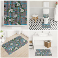 Blue Binakol Motifs With Jasminum Sambac Bathroom Set Mabuhay Philippines Festival