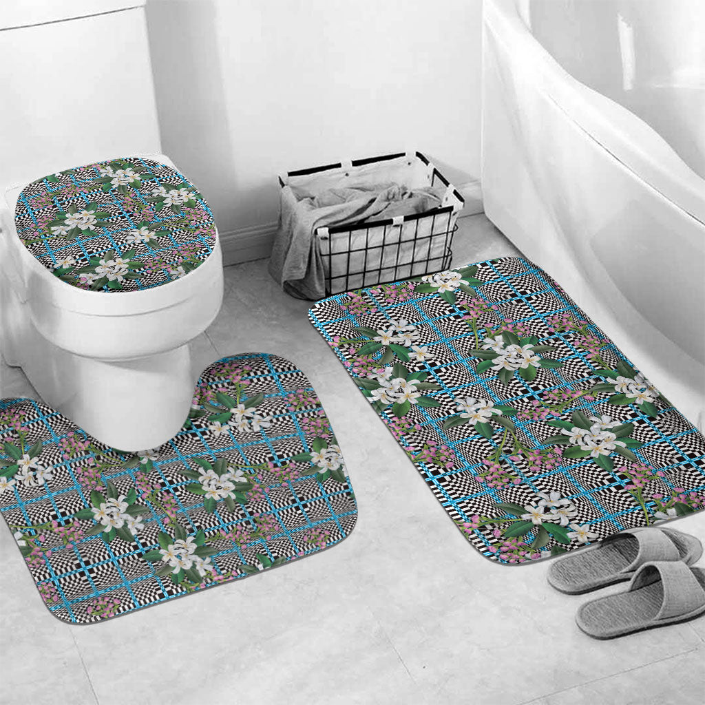 Blue Binakol Motifs With Jasminum Sambac Bathroom Set Mabuhay Philippines Festival