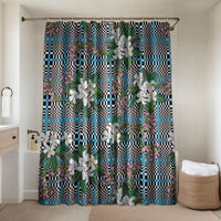 Blue Binakol Motifs With Jasminum Sambac Bathroom Set Mabuhay Philippines Festival