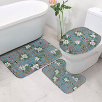 Blue Binakol Motifs With Jasminum Sambac Bathroom Set Mabuhay Philippines Festival