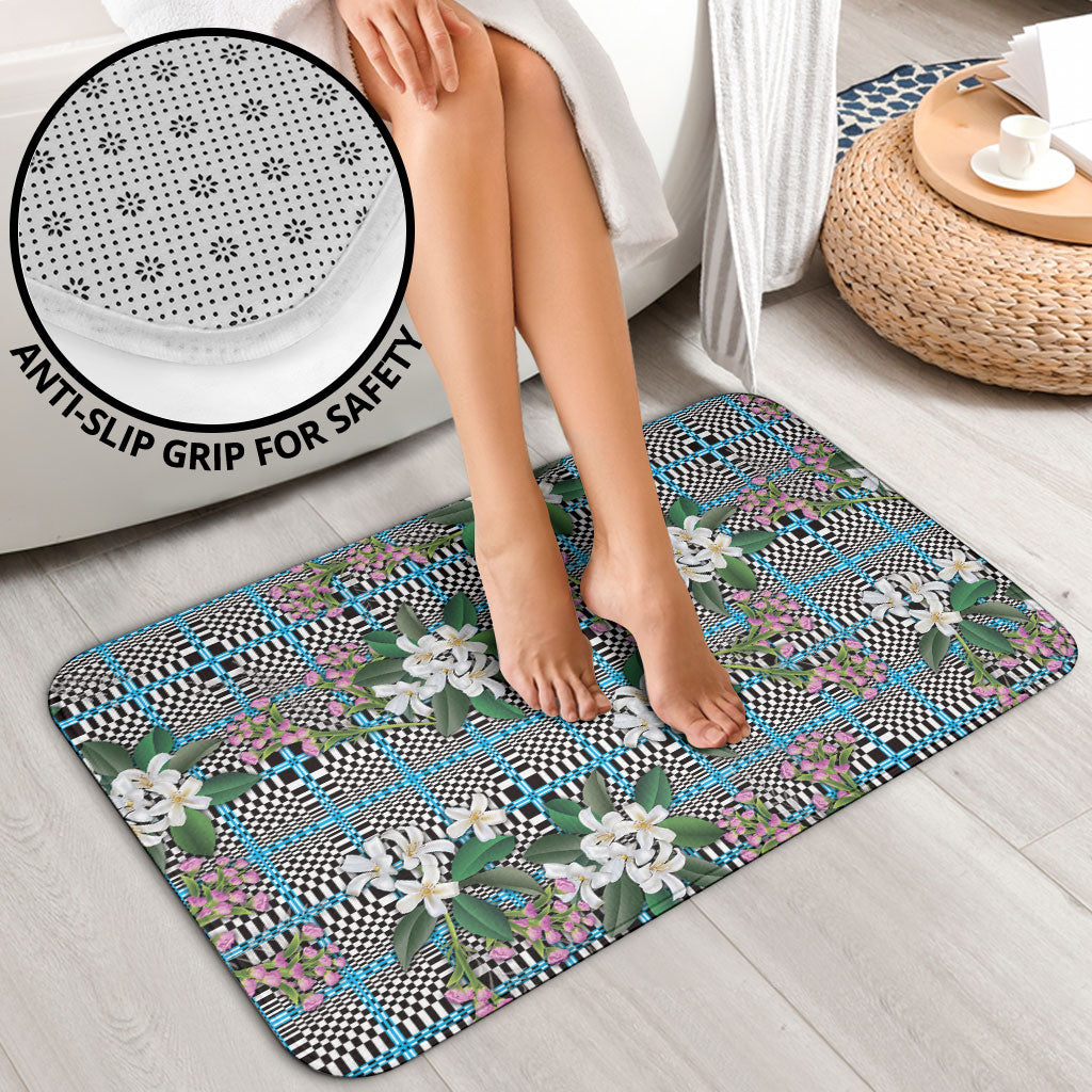 Blue Binakol Motifs With Jasminum Sambac Bathroom Set Mabuhay Philippines Festival