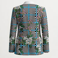 Blue Binakol Motifs With Jasminum Sambac Blazer Mabuhay Philippines Festival