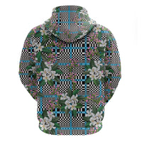 Blue Binakol Motifs With Jasminum Sambac Hoodie Mabuhay Philippines Festival