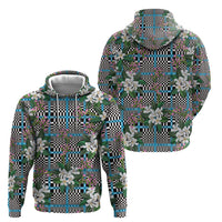 Blue Binakol Motifs With Jasminum Sambac Hoodie Mabuhay Philippines Festival
