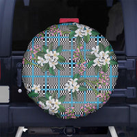 Blue Binakol Motifs With Jasminum Sambac Spare Tire Cover Mabuhay Philippines Festival