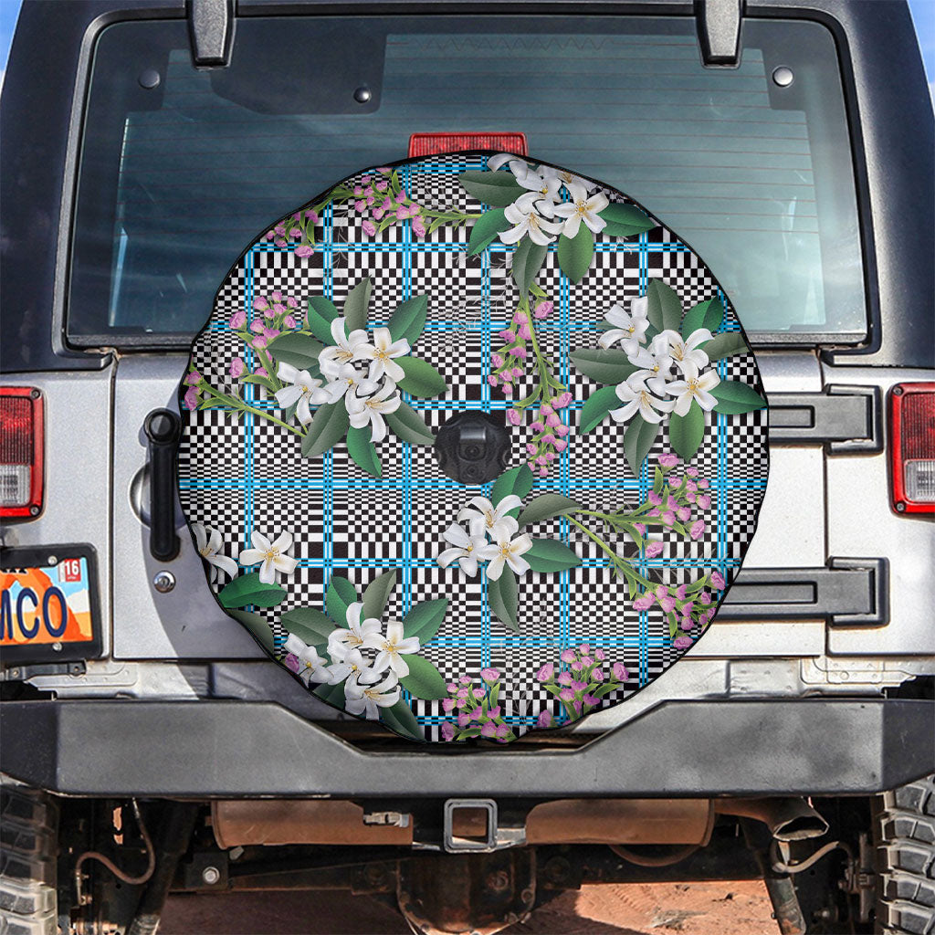 Blue Binakol Motifs With Jasminum Sambac Spare Tire Cover Mabuhay Philippines Festival