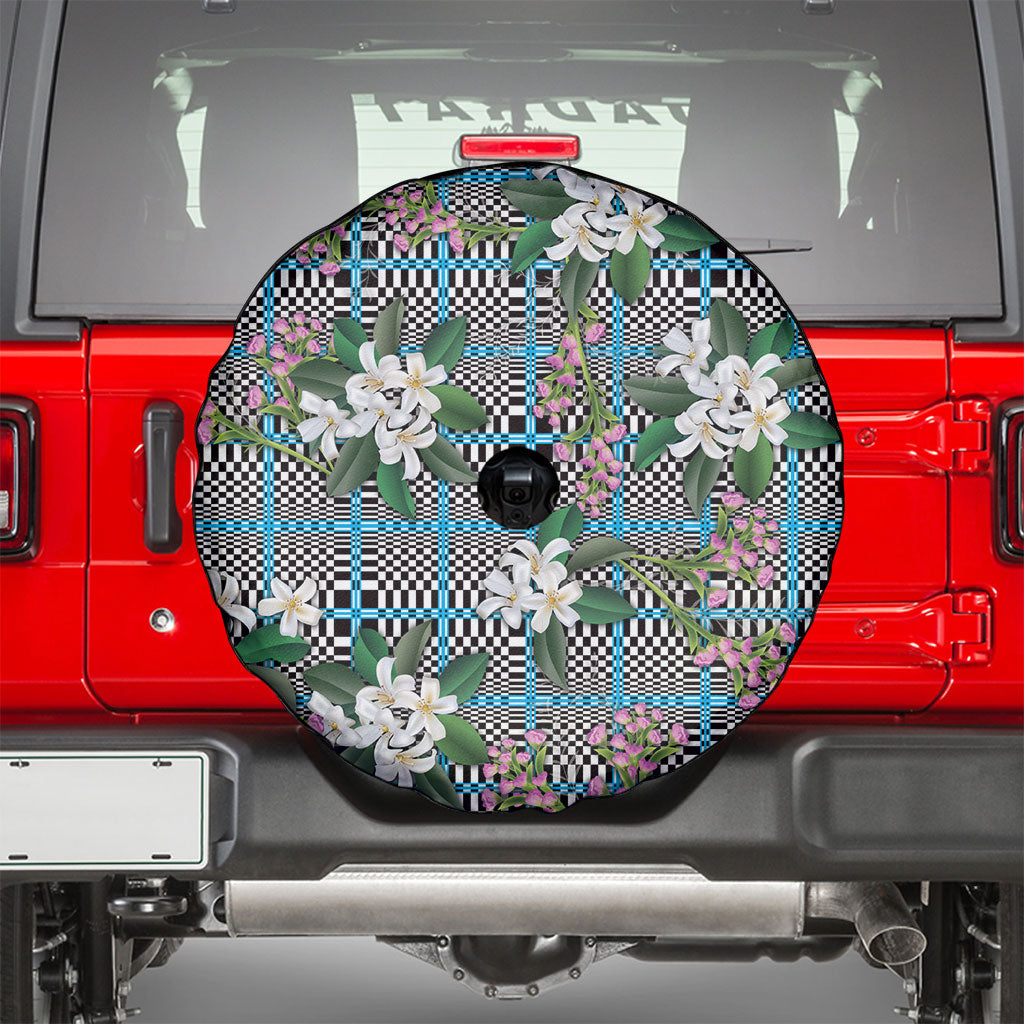Blue Binakol Motifs With Jasminum Sambac Spare Tire Cover Mabuhay Philippines Festival