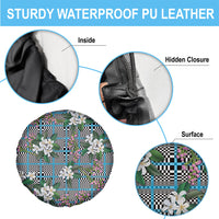 Blue Binakol Motifs With Jasminum Sambac Spare Tire Cover Mabuhay Philippines Festival
