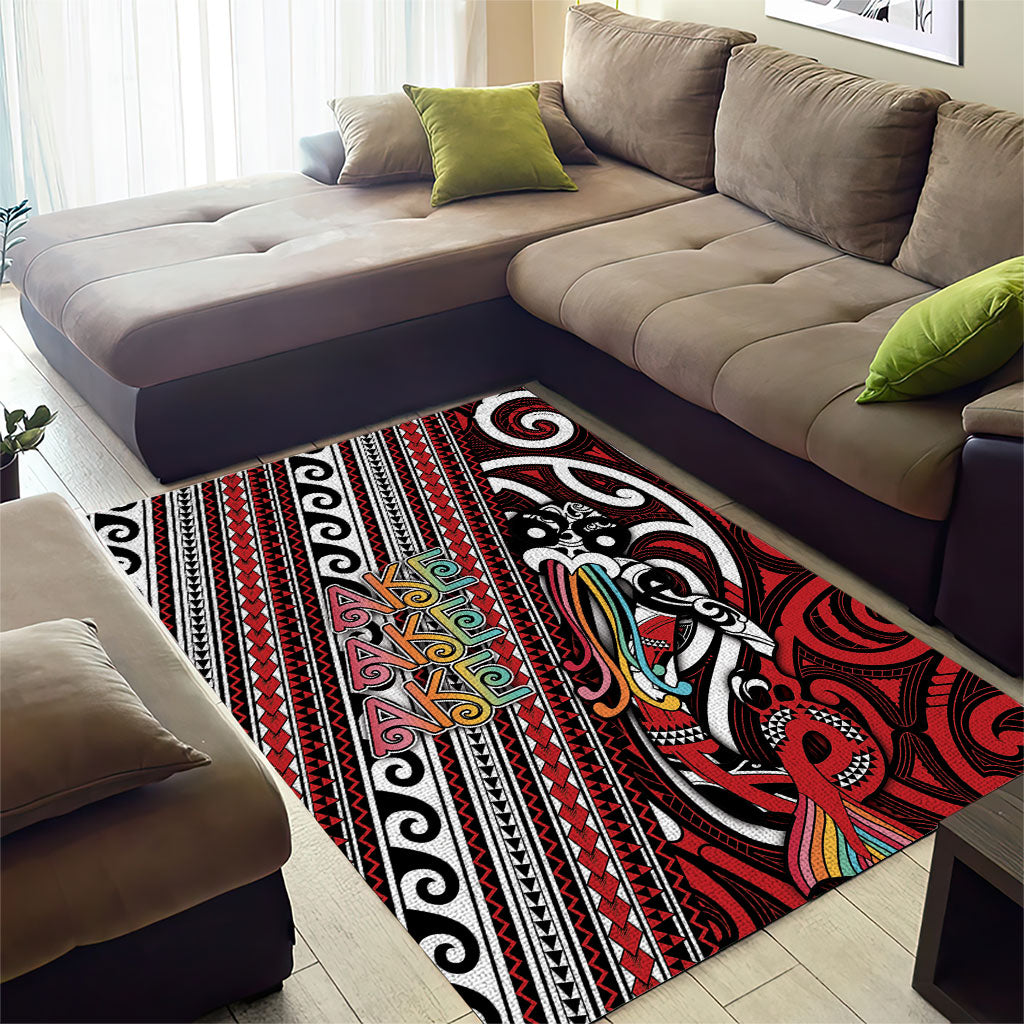 Maori Language Week Area Rug Ake Ake Ake Tribal Patterns