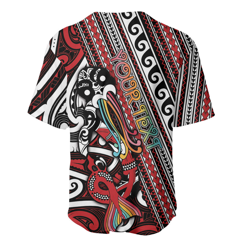 Personalised Maori Language Week Baseball Jersey Ake Ake Ake Tribal Patterns
